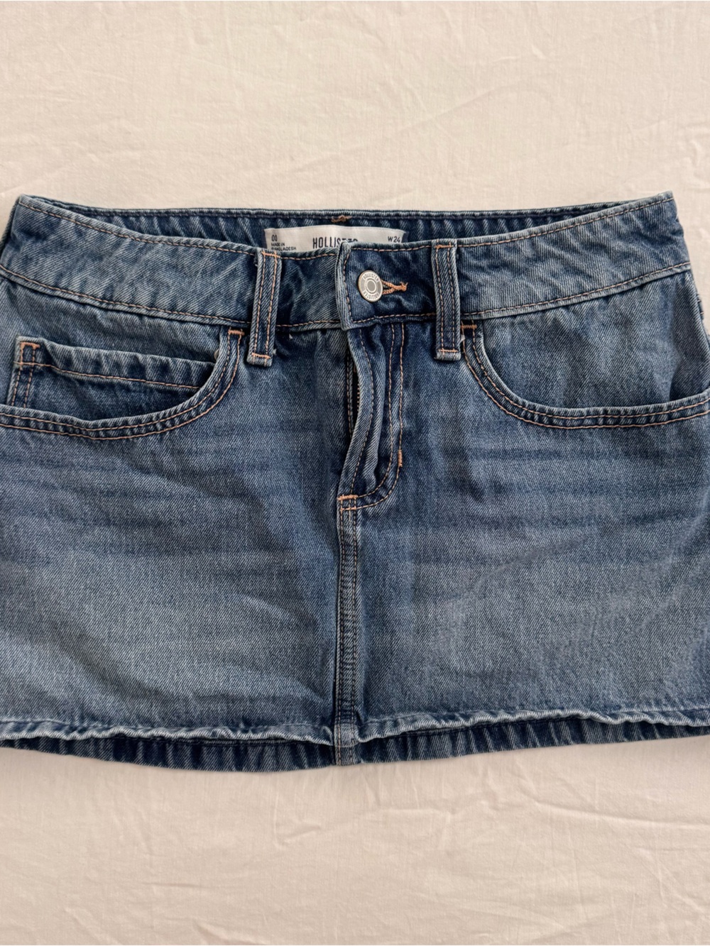 Hollister blue denim mini skirt Size 24